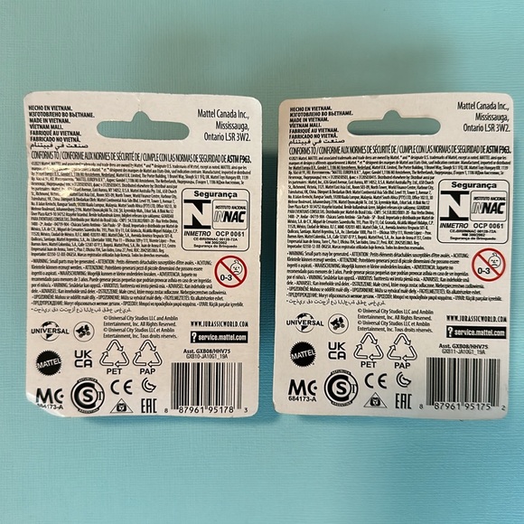 Jurassic WORLD mini dinosaur micro Mattel figures BLUE VELOCIRAPTOR TRICERATOPS - Picture 4 of 4